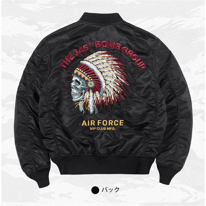 (American Indian chief)MA-1フライトジャケット - Image 8