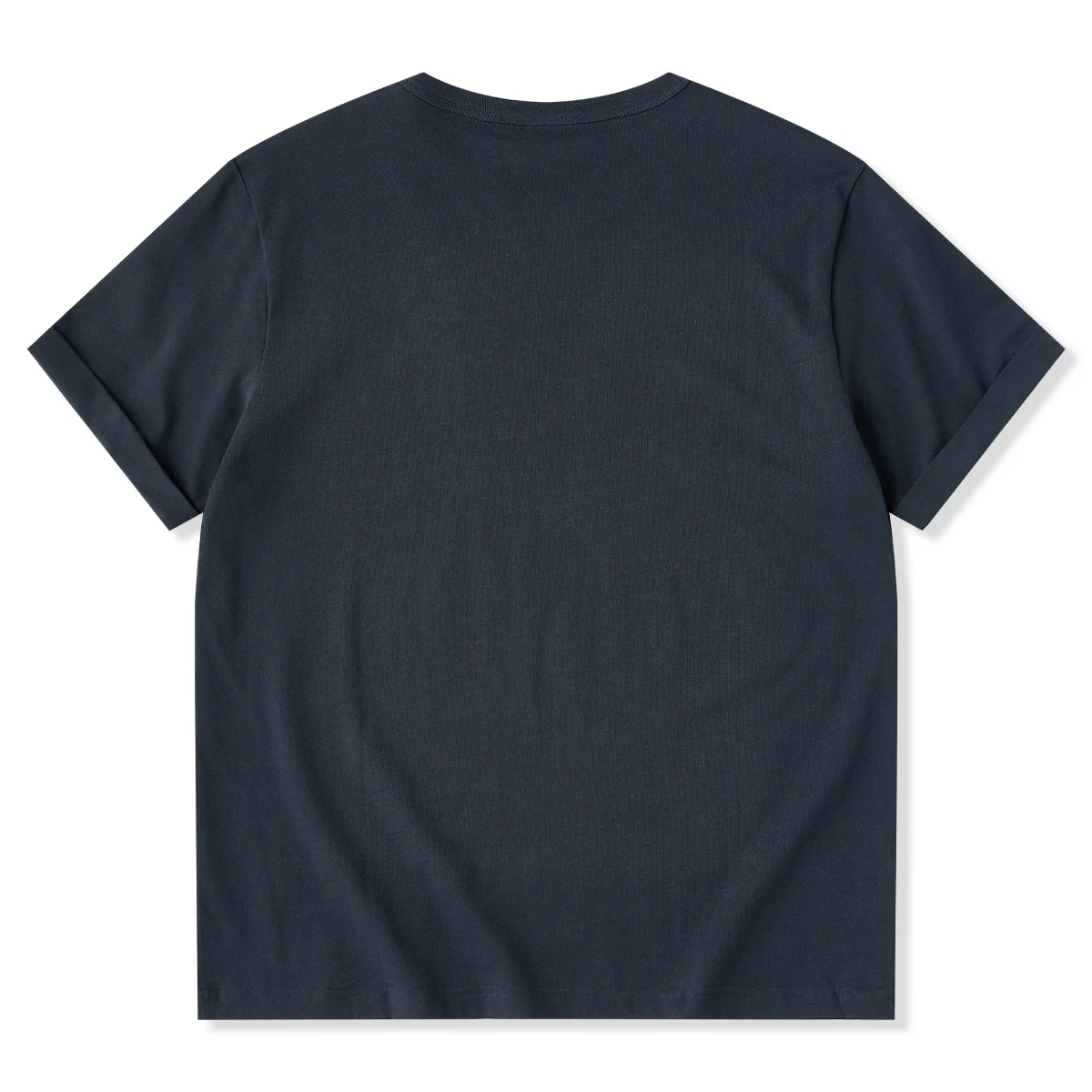 ヘビーウェイト 無地クルーネック海軍Tシャツ - Image 5