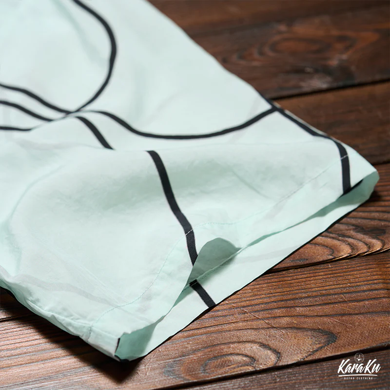 アメリカンドリーム セクシーブロンドガール 線画アロハシャツ - Image 13