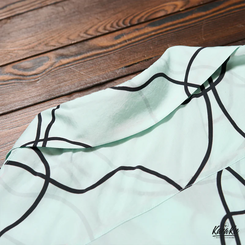 アメリカンドリーム セクシーブロンドガール 線画アロハシャツ - Image 16