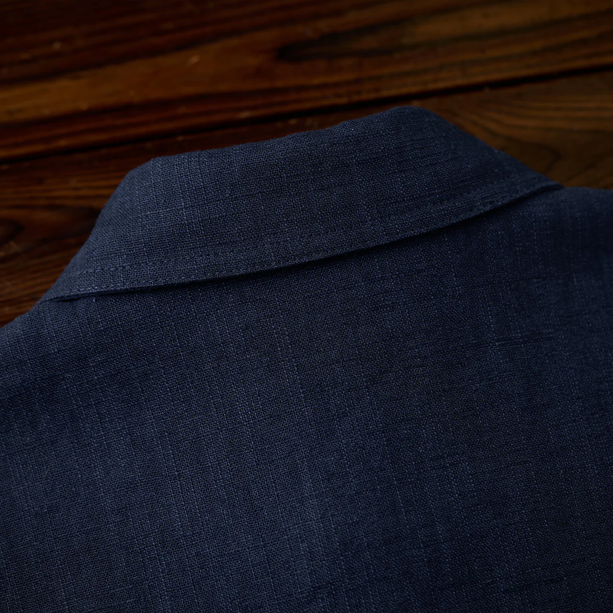 NAVY ハーフボタンコットンリネンポロシャツ - Image 11