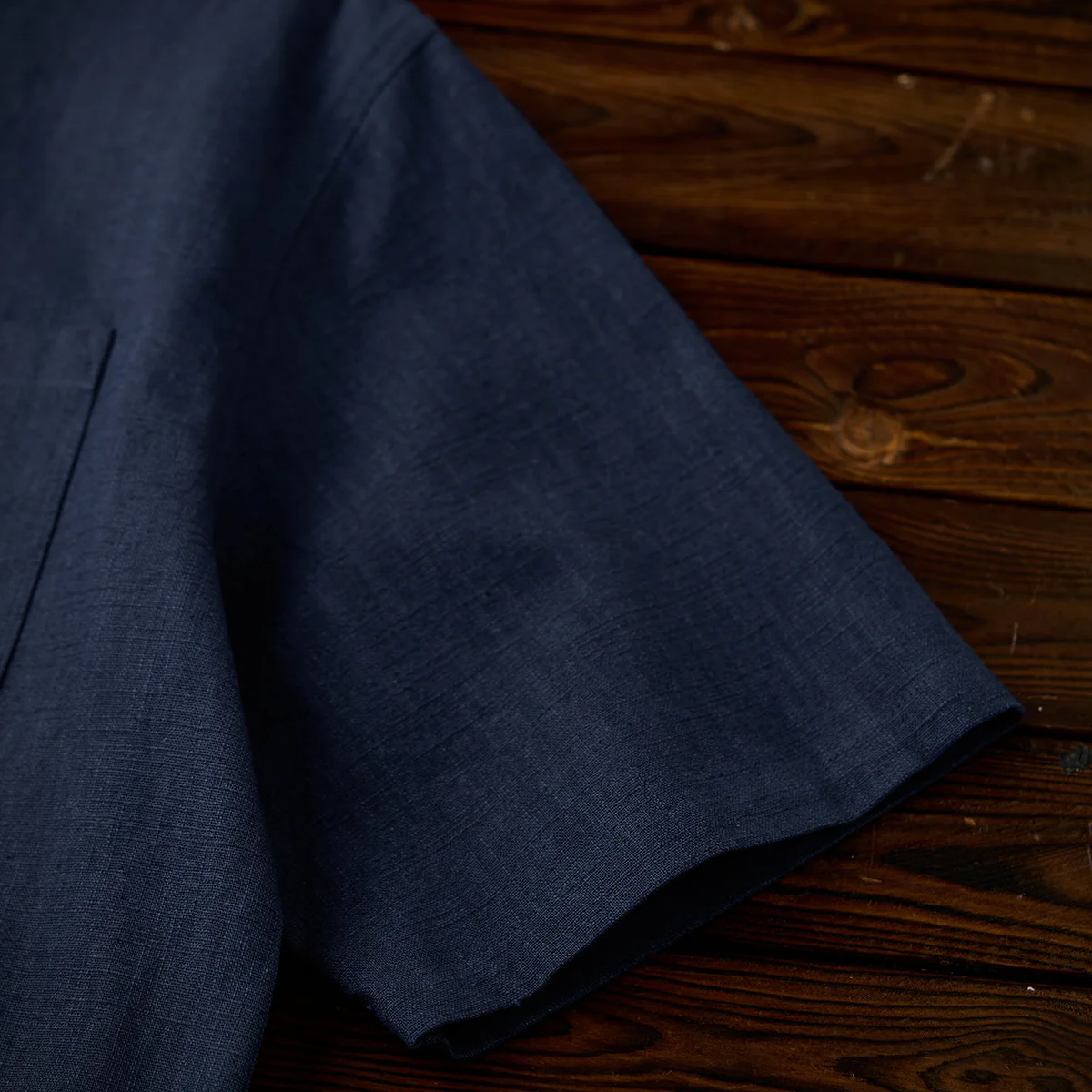 NAVY ハーフボタンコットンリネンポロシャツ - Image 16