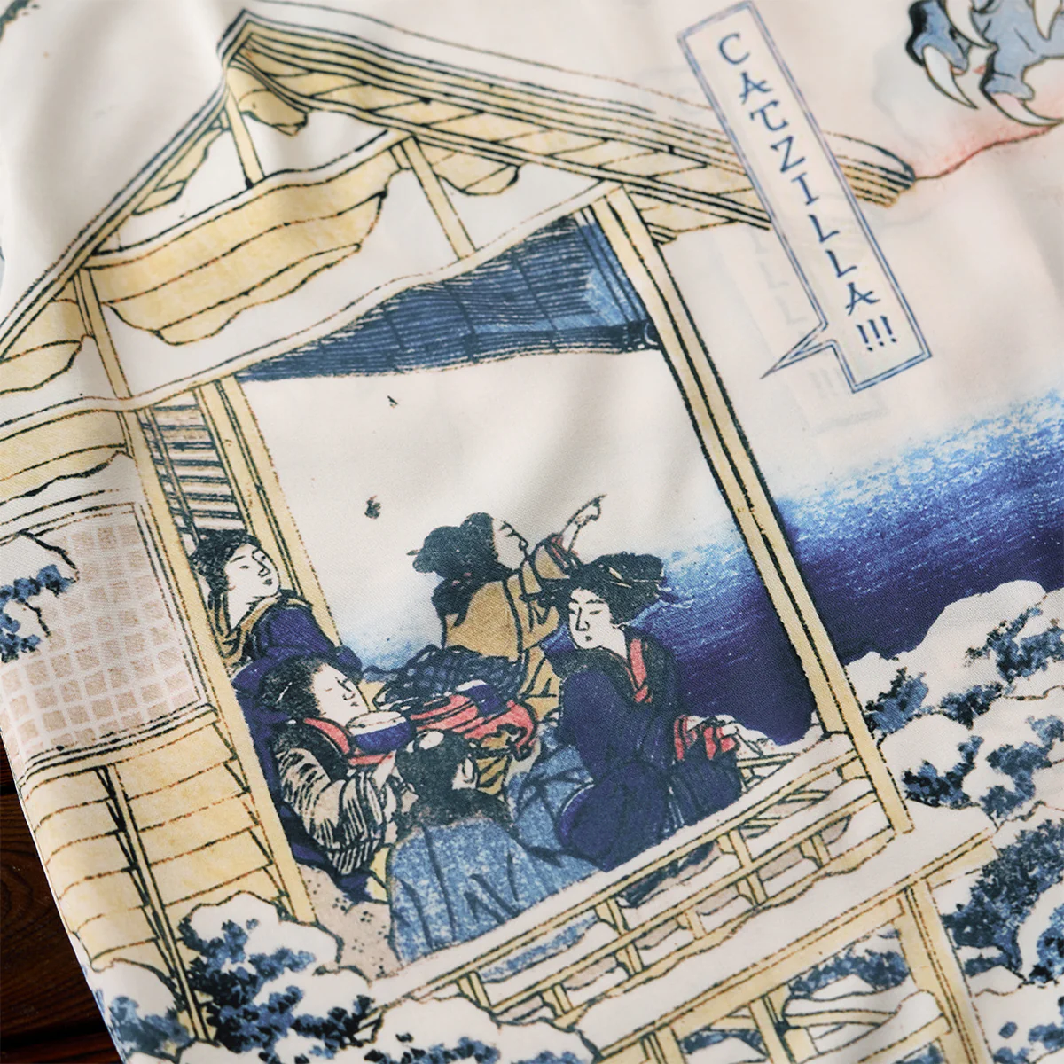 「ゴジニャンin礫川雪ノ且」浮世絵風・ポップアートアロハシャツ - Image 15