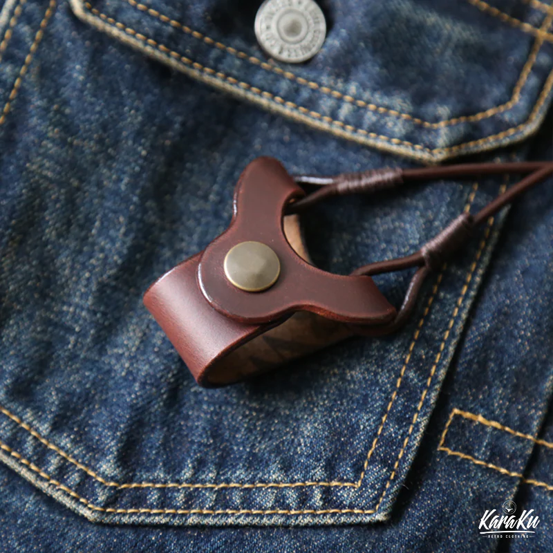 Horween USAレザー 首掛けメガネホルダー - Image 3