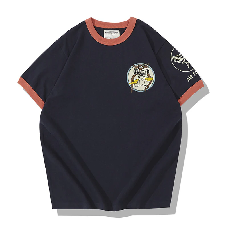 U.S. AIR FORCEプリント　ミリタリー半袖Tシャツ - Image 3