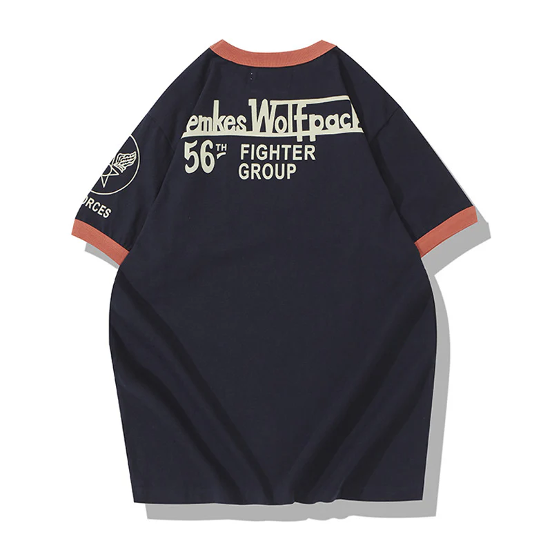 U.S. AIR FORCEプリント　ミリタリー半袖Tシャツ - Image 5
