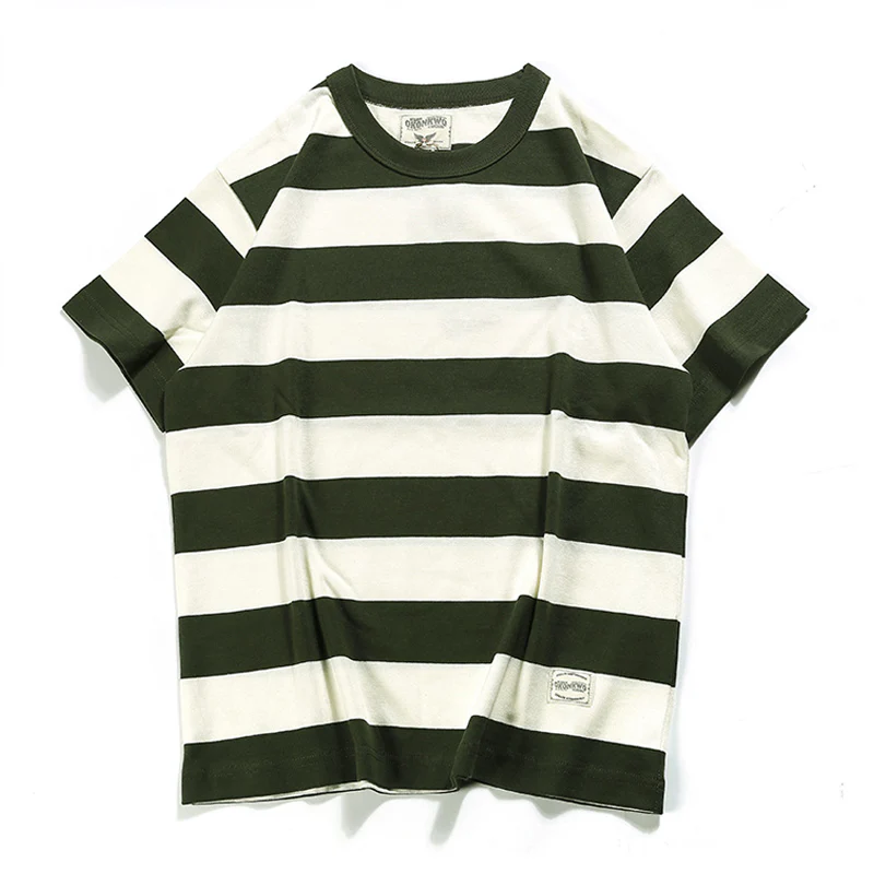 Biker Style　ヘビーウェイトボーダー柄 Tee - Image 6