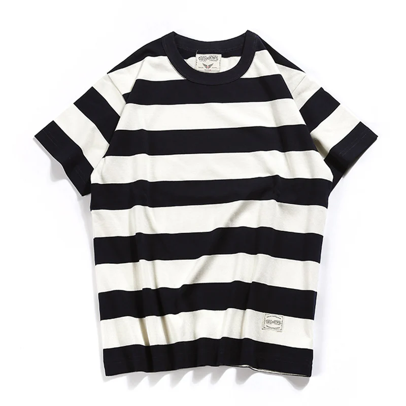Biker Style　ヘビーウェイトボーダー柄 Tee - Image 8