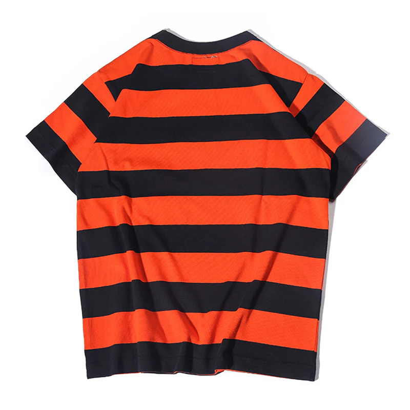 Biker Style　ヘビーウェイトボーダー柄 Tee - Image 9
