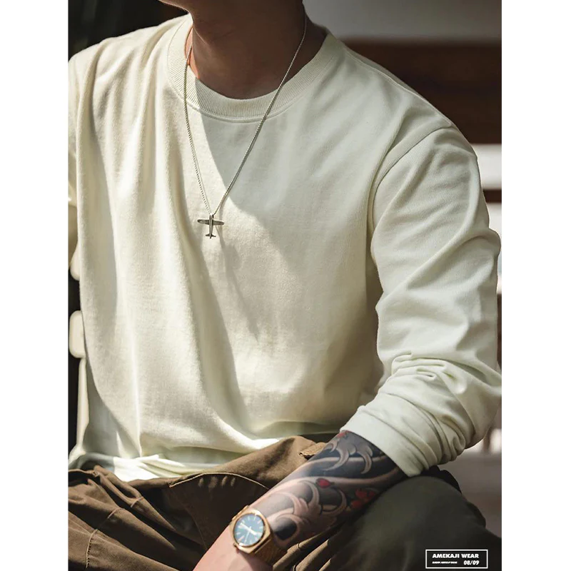 アメカジヘビーウェイトロングスリーブTシャツ - Image 3