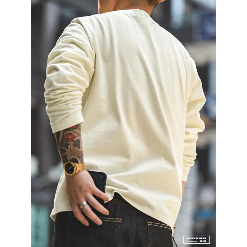 アメカジヘビーウェイトロングスリーブTシャツ - Image 5